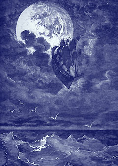 Gustave Dore's illustration for ''Strange Travels, Campaigns and Adventures of the Baron of Munchausen'' by Rudolf Erich Raspe